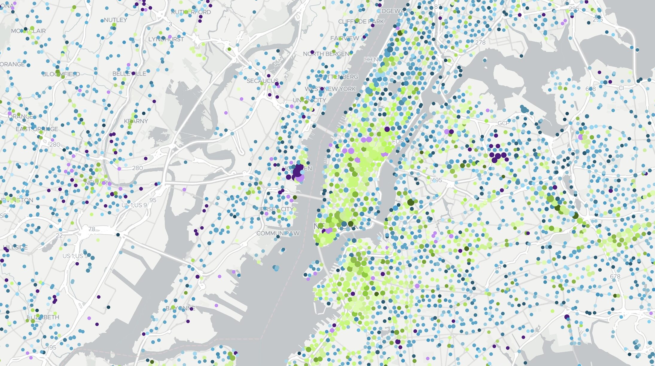 Visualizing POIs on a Map Leads to Unexpected Insights