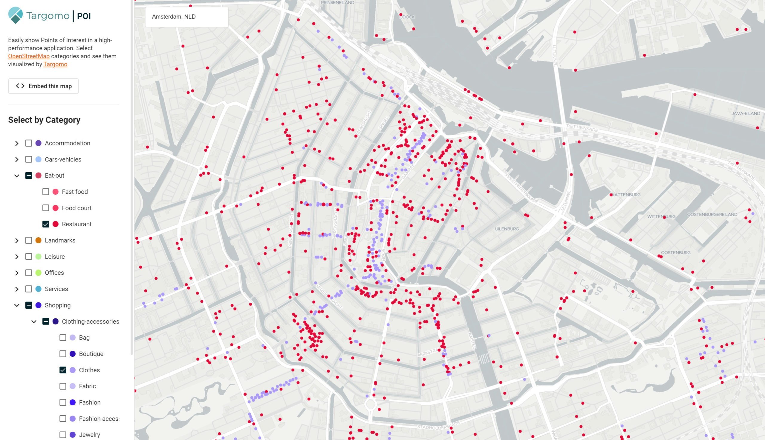 Lifting Performance When Displaying Points of Interest: Vector Tiles and Clustering