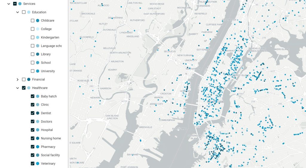 TargomoPOI: Easily display POIs on your website and make mapping faster by clustering POIs
