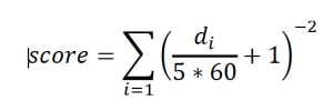 Formula for scores where more PPOIs have a positive impact.