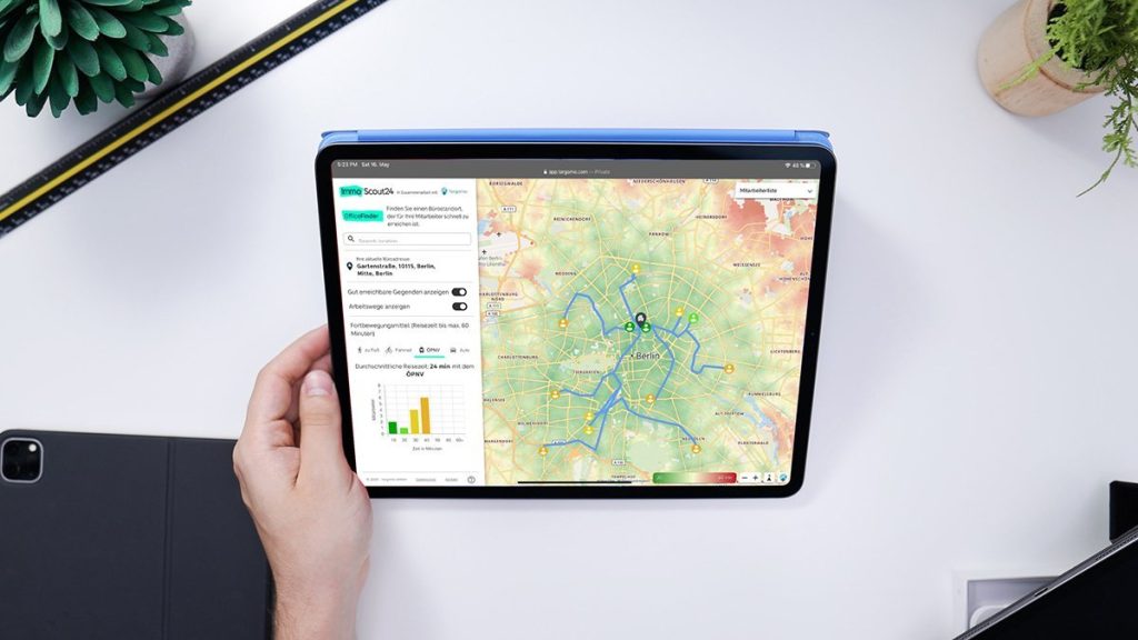 Targomo’s Tool on Germany’s Largest Real Estate Portal, ImmoScout24: Short Commute Times thanks to OfficeFinder