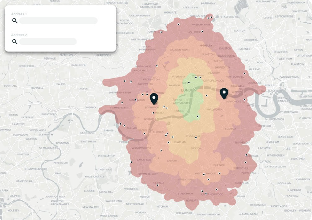 Commute Time-Based Map Search