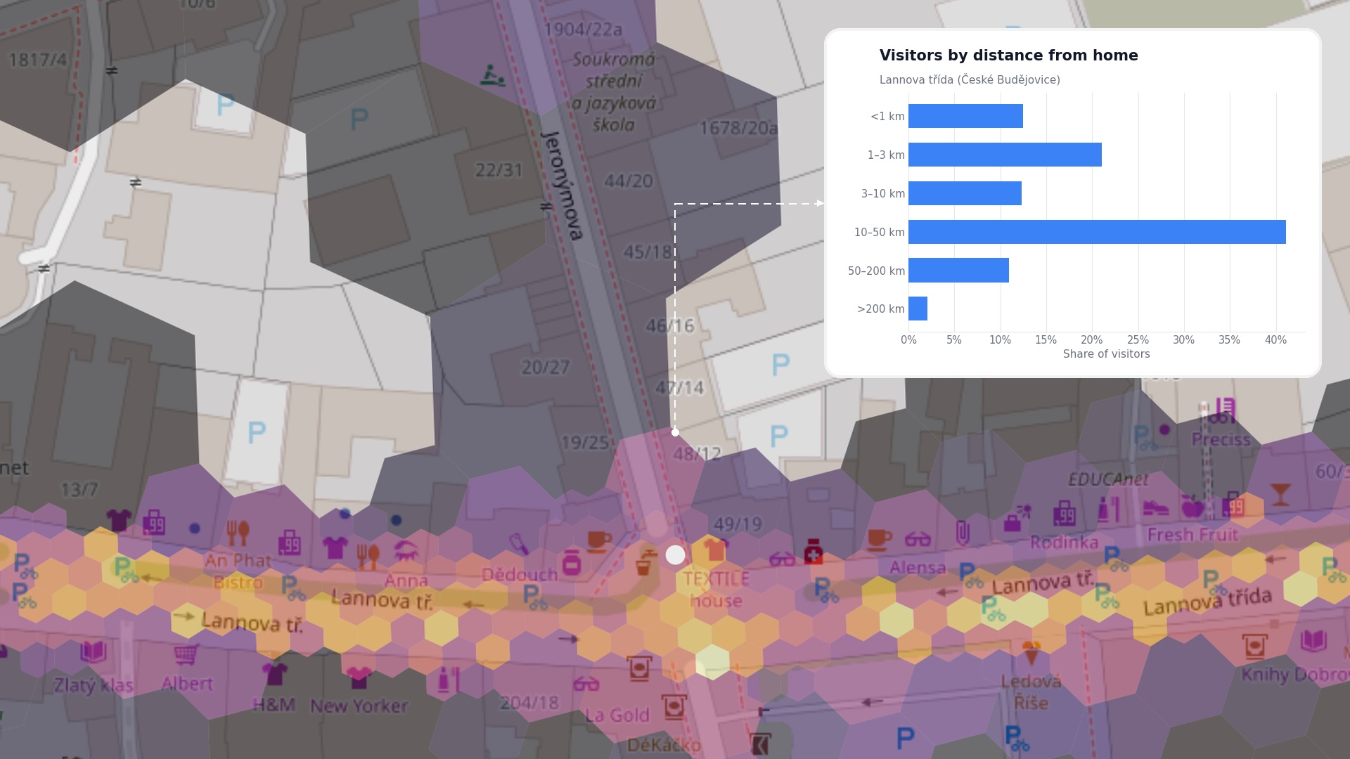 9. Lannova třída, České Budějovice: 11,990 daily footfall