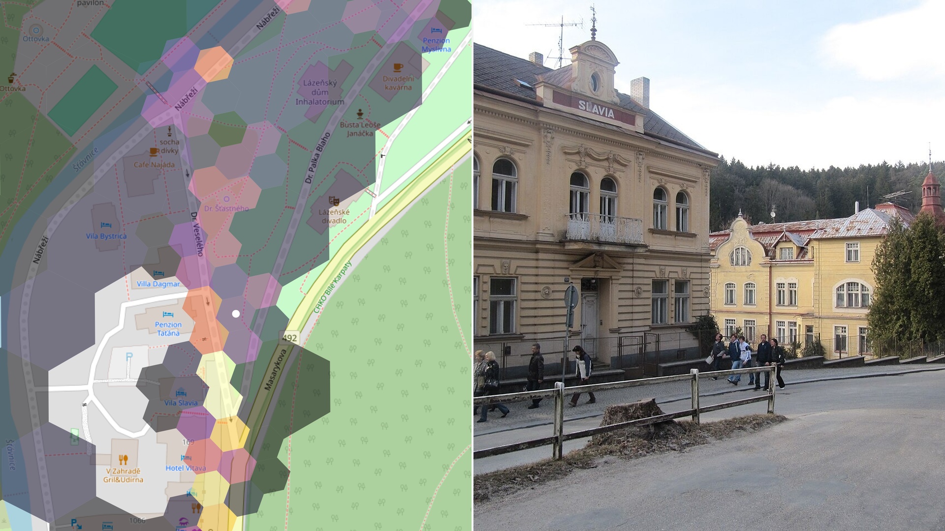 9. Dr. Veselého, Luhačovice: 3,010 daily tourist footfall